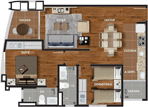 Apartamento 2 quartos